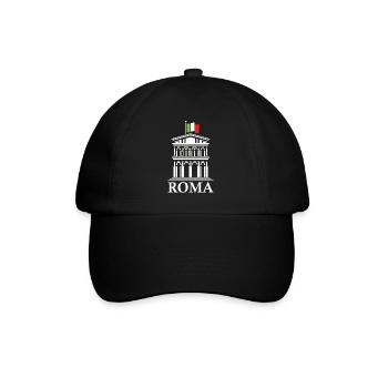 Design rom avec drapeau et architecture romaine - Casquette classique - noir/noir - Devant