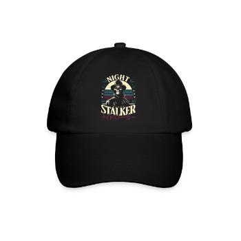 Night Stalker 1985 Retro Skull & Japanese Letters - Baseball Cap - black/black - Front
