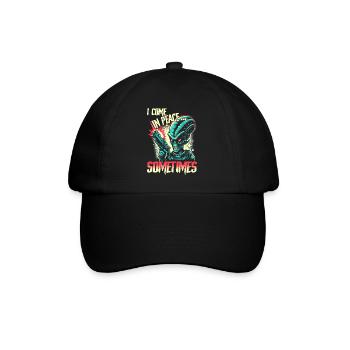 Je viens en paix... Sometimes - Rétro Alien Sci-fi - Casquette classique - noir/noir - Devant
