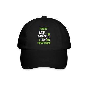 Forget Lab Safety Funny Science - Baseball Cap - black/black - Front