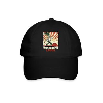 Poireaux, planche à laver, abdos de planche à laver - Casquette classique - noir/noir - Devant