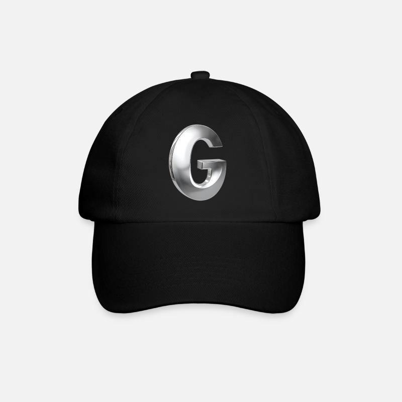 Chrome ,, G " Métallisé - Casquette classique - noir/noir