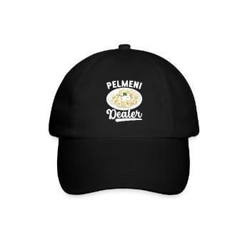 Pelmeni Russische Küche - Baseballkappe - Schwarz/Schwarz - Vorne