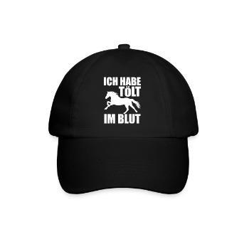 Isländer Islandpferd Islandpferde Geschenk - Baseballkappe - Schwarz/Schwarz - Vorne