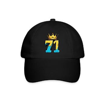 71 Nombre Couronne - Casquette classique - noir/noir - Devant