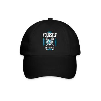Lacrosse Check Yourself Or I'll Do It funny - Baseball Cap - black/black - Front