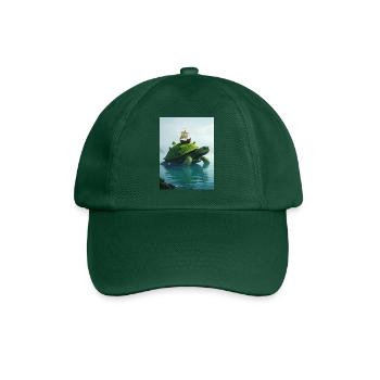 Aspidochelone, medieval sea turtle of European myt - Baseball Cap - bottle green - Front