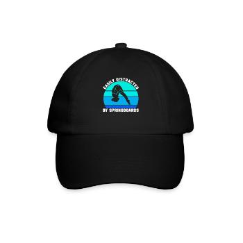 Kunstspringen Turmspringer Sprungbrett - Baseballkappe - Schwarz/Schwarz - Vorne