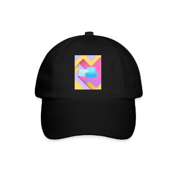 Conception de pod géométrique pastel - Casquette classique - noir/noir - Devant