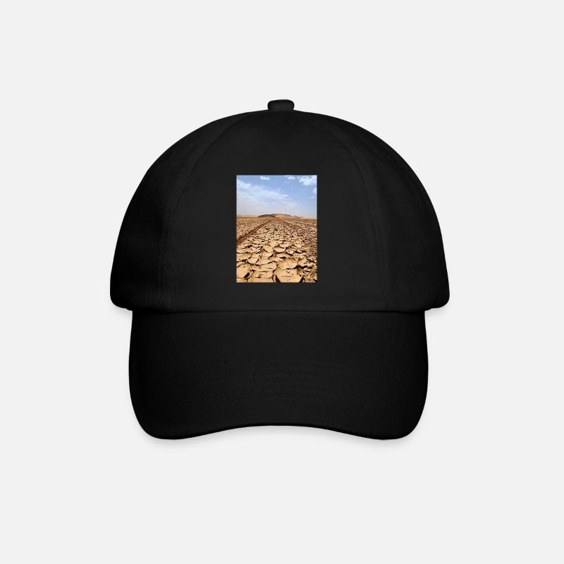 Sable désertique et traces de véhicules - Casquette classique - noir/noir