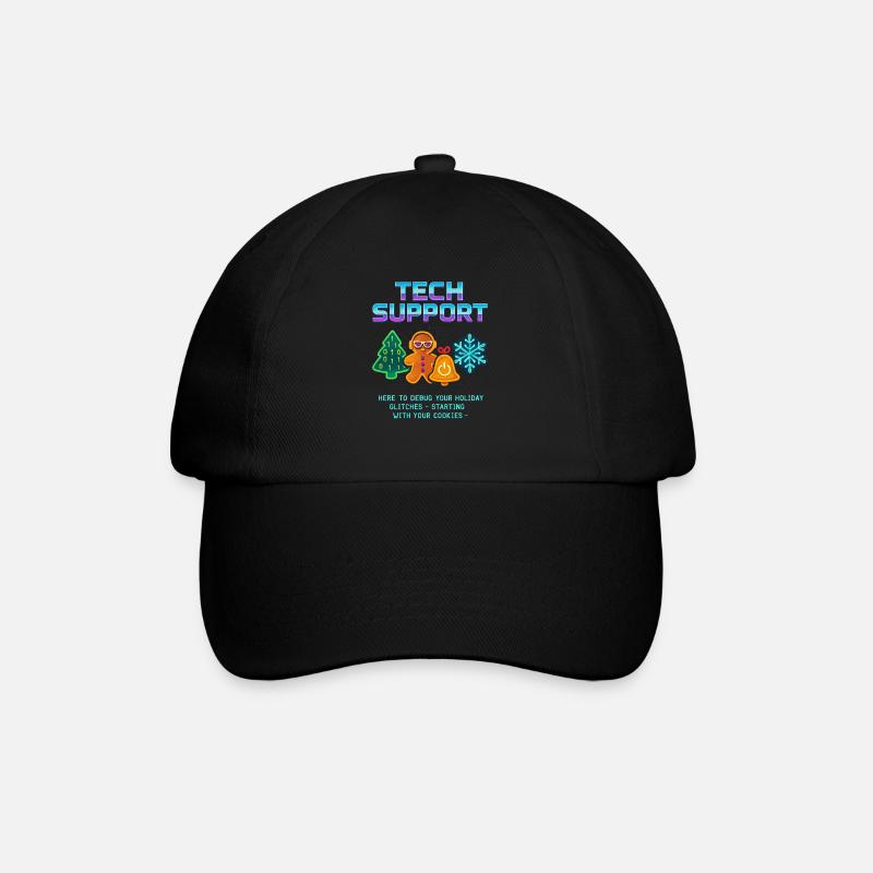 Soutien technique drôle pour déboger Noël - Casquette classique - noir/noir
