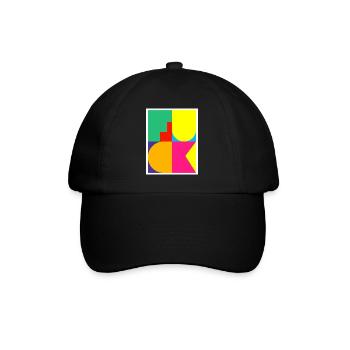Pop-Art-F-Wort - Baseballkappe - Schwarz/Schwarz - Vorne