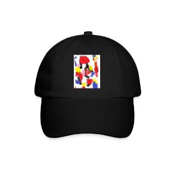 Buntes abstraktes Muster - Baseballkappe - Schwarz/Schwarz - Vorne