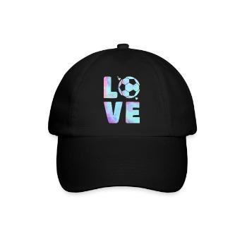 Love Football T-Shirt – Sport & Heart Design - Baseball Cap - black/black - Front