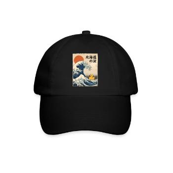 Grande vague japonaise de canard en caoutchouc style Hokkaido - Casquette classique - noir/noir - Devant