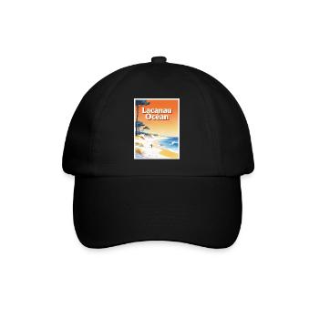 Lacanau Ocean Vintage Surf Poster - Baseball Cap - black/black - Front
