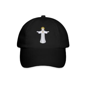 Offene Arme Saint Halo Jesus Gott - Baseballkappe - Schwarz/Schwarz - Vorne
