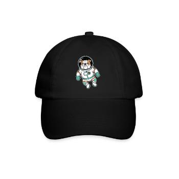 Chien Bulldog Anglais Astronaute Espace - Casquette classique - noir/noir - Devant