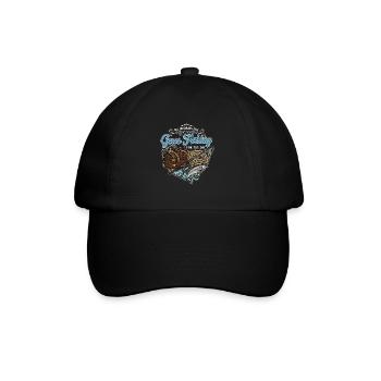 Camping Pêche Geht Angeln für einen Tag - Baseballkappe - Schwarz/Schwarz - Vorne