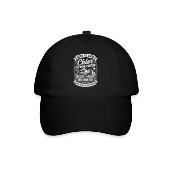 Chlorine is my perfume: swimming style - Baseball Cap - black/black - Front