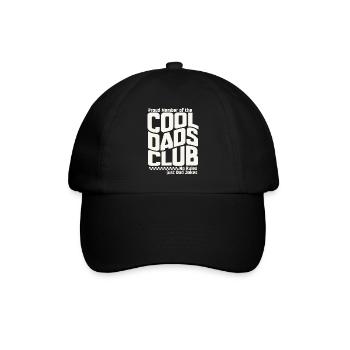 Papa Geschenk Vatertag - Cool Dads Club - Baseballkappe - Schwarz/Schwarz - Vorne