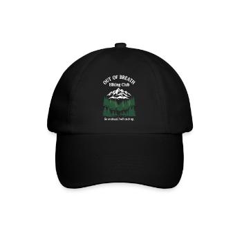 Out of Breath Hiking Club  - Baseball Cap - black/black - Front
