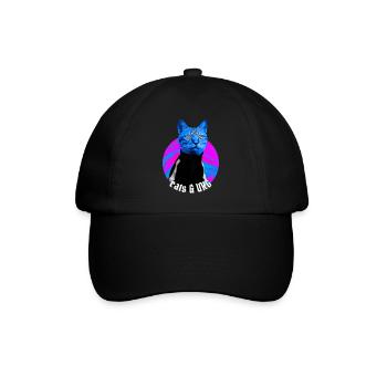 Cats & UKG Chat UK Garage Music Rave Outfit - Baseball Cap - black/black - Front