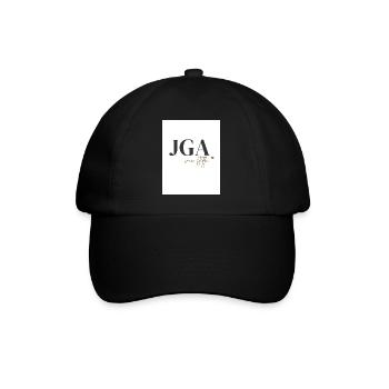 Schwarz_Gold_Minimalistisch_Modern_Junggesellen - Baseballkappe - Schwarz/Schwarz - Vorne