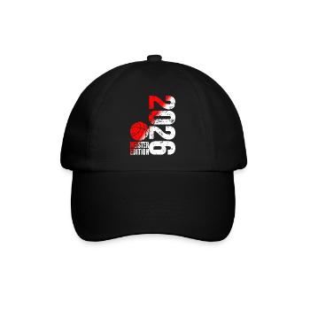 Basketball Master Shirt 2026, red white - Baseball Cap - black/black - Front