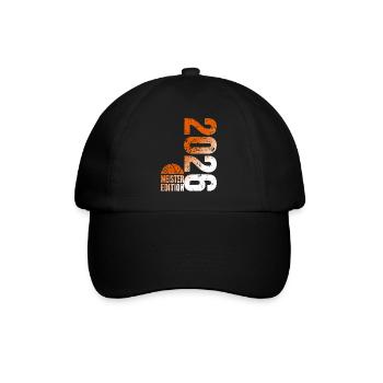 Maillot de champion de basket-ball 2026, orange blanc - Casquette classique - noir/noir - Devant
