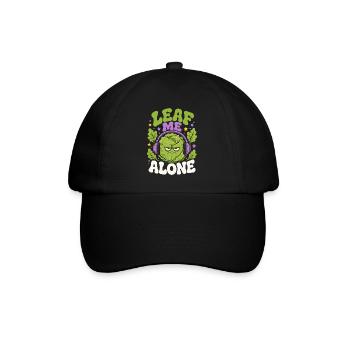 Leaf Me Alone Salad Humor - Baseball Cap - black/black - Front