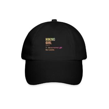 Hiking Girl Noun Definition Hiking Hiker Mountaine - Baseballkappe - Schwarz/Schwarz - Vorne