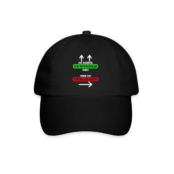 So sehen Gewinner aus Spruch Shirt Design Geschenk - Baseballkappe - Schwarz/Schwarz - Vorne