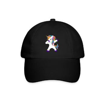 Dabbing Unicorn Dabbing Unicorn Dab idée cadeau - Casquette classique - noir/noir - Devant