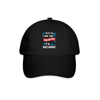 Trust me I'm the Daughter of an Mechanic - Baseballkappe - Schwarz/Schwarz - Vorne