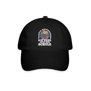 Einschulung 08 Zeichenfläche 16 - Baseballkappe - Schwarz/Schwarz - Vorne