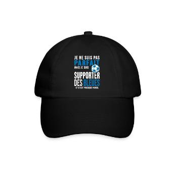 football féminin supporter des bleues france - Casquette classique - noir/noir - Devant