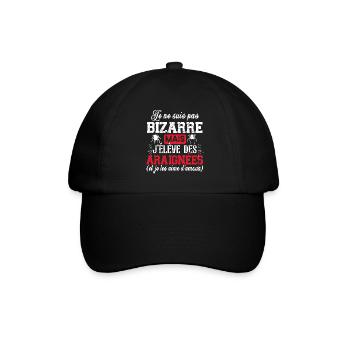 Araignée Araignées Animal Cadeau Humour Insecte - Casquette classique - noir/noir - Devant
