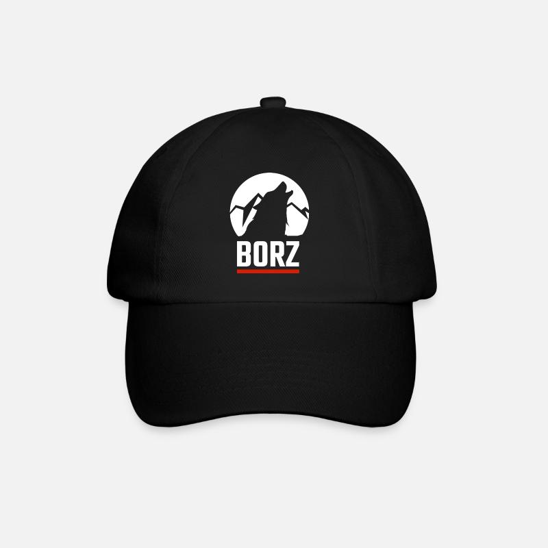 Chechen Borz Wolf Tschetschenien Tschetschene - Baseballkappe - Schwarz/Schwarz
