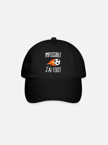 Impossible j'ai foot - Casquette classique - noir/noir