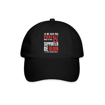 supporter foot Dijon humour football dijonnais - Casquette classique - noir/noir - Devant
