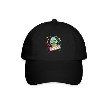 HENDRICK - Beautiful boy name with cute alien - Baseball Cap - black/black - Front