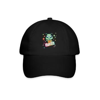 MORITZ - Beau nom de garçon avec un extraterrestre mignon - Casquette classique - noir/noir - Devant