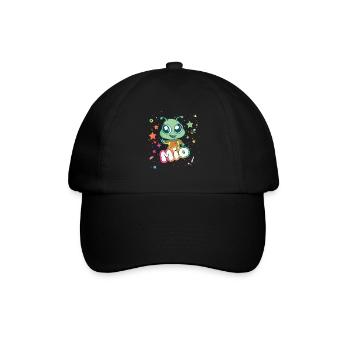 MIO - Beau nom de garçon avec un extraterrestre mignon - Casquette classique - noir/noir - Devant