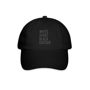 Weißes T-Shirt Black Edition - Baseballkappe - Schwarz/Schwarz - Vorne