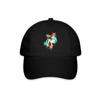 Tie Dye Rider Teenager Roller - Baseballkappe - Schwarz/Schwarz - Vorne
