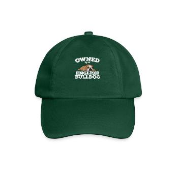 English Bulldog Owned By An English Bulldog - Baseball Cap - bottle green - Front