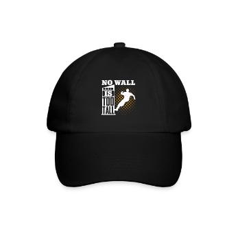 Parkour Freerunning Traceur - Baseballkappe - Schwarz/Schwarz - Vorne
