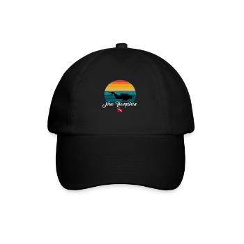New Hampshire dykkergift - Baseballkasket - sort/sort - Foran