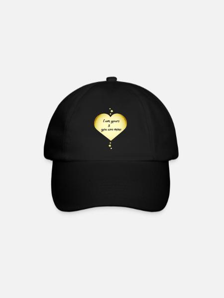 Couples amoureux Coeur d’amour - Casquette classique - noir/noir